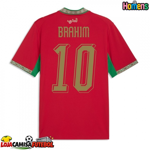 Camisa de Futebol Marrocos Brahim Diaz #10 Equipamento Principal Mundo 2026 Manga Curta